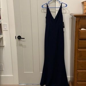 Navy blue fitted dress